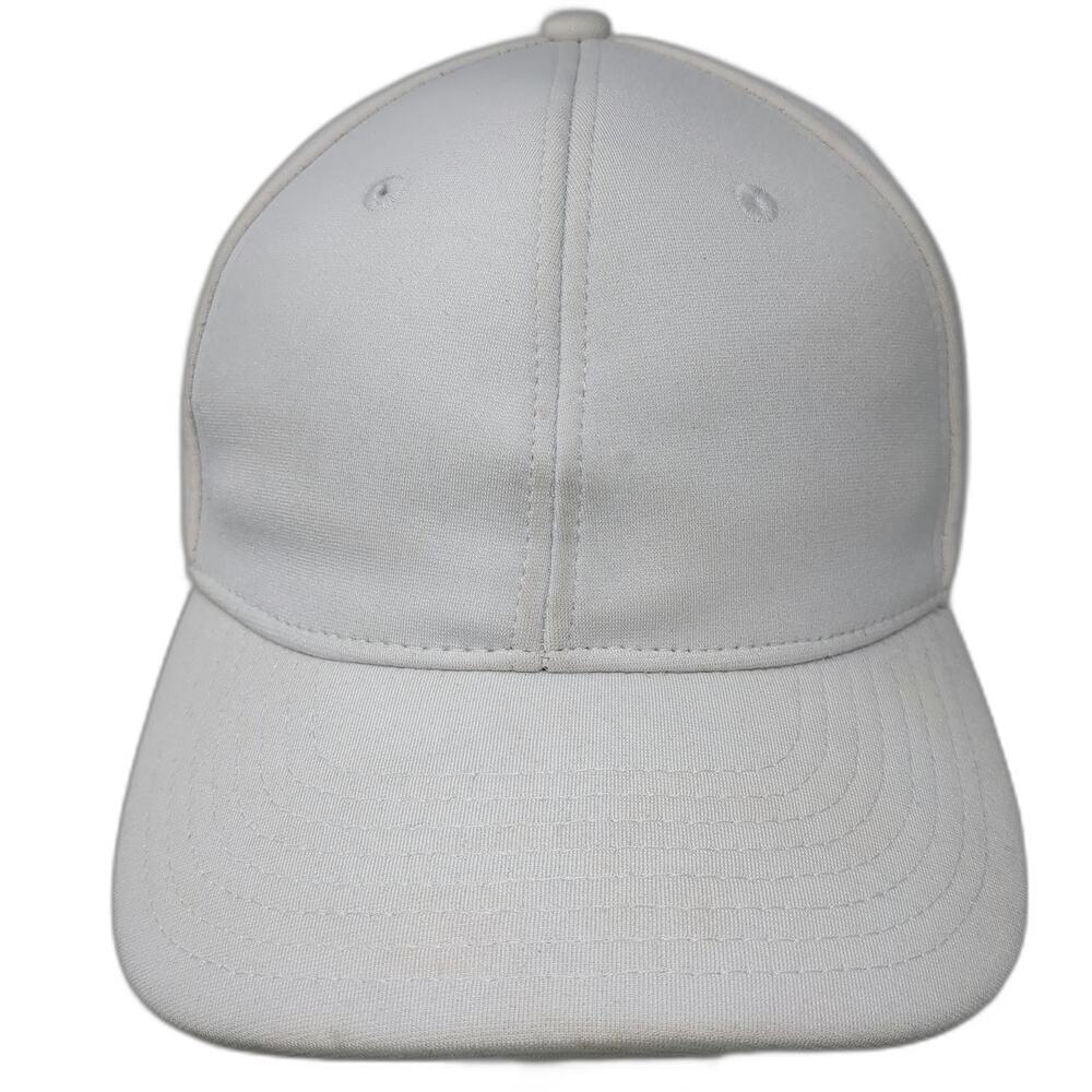 Smitty Baseball Cap White L Flexfit Tonal Logo Structured Athletic Stretch Hat
